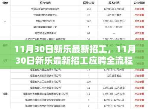 11月30日新乐最新招工,11月30日新乐最新招工应聘全流程指南,从入门到成功