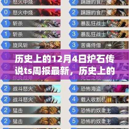 历史上的12月4日炉石传说TS周报揭秘,最新动态与进展速递