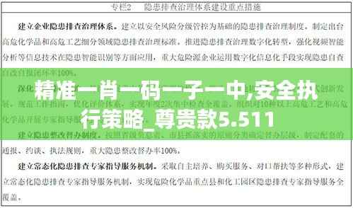 精准一肖一码一子一中,安全执行策略_尊贵款5.511