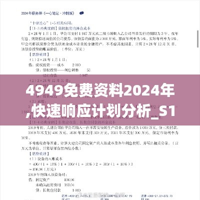 4949免费资料2024年,快速响应计划分析_S15.620
