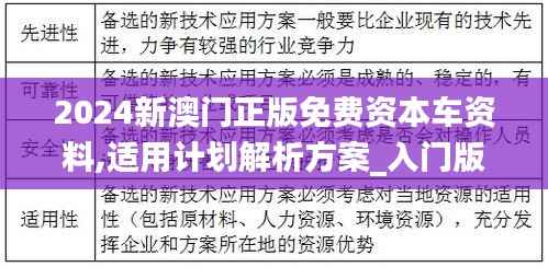 2024新澳门正版免费资本车资料,适用计划解析方案_入门版4.146