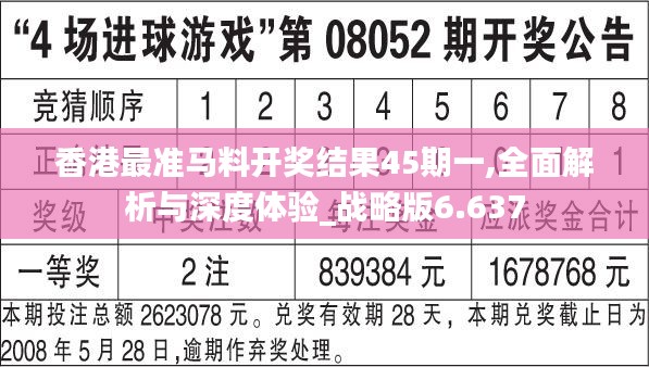 香港最准马料开奖结果45期一,全面解析与深度体验_战略版6.637