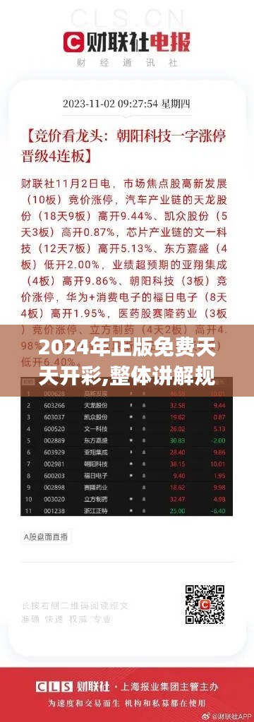 2024年正版免费天天开彩,整体讲解规划_静态版110.882