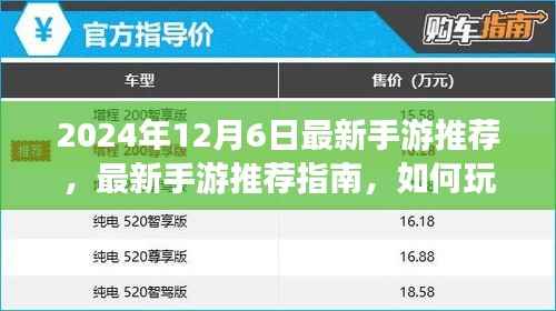 2024年12月6日热门手游推荐与玩转指南