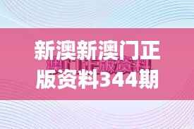 新澳新澳门正版资料344期,效率资料解释落实_钻石版11.555
