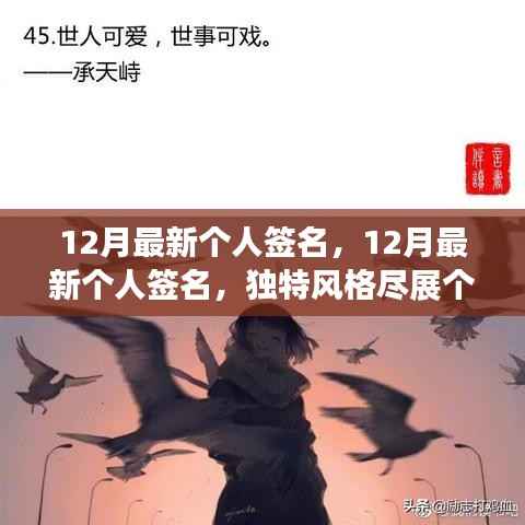 12月独特个性签名,展现个人魅力的最新风格