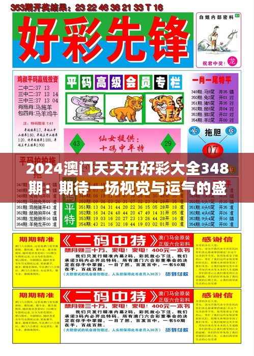 2024澳门天天开好彩大全348期:期待一场视觉与运气的盛宴