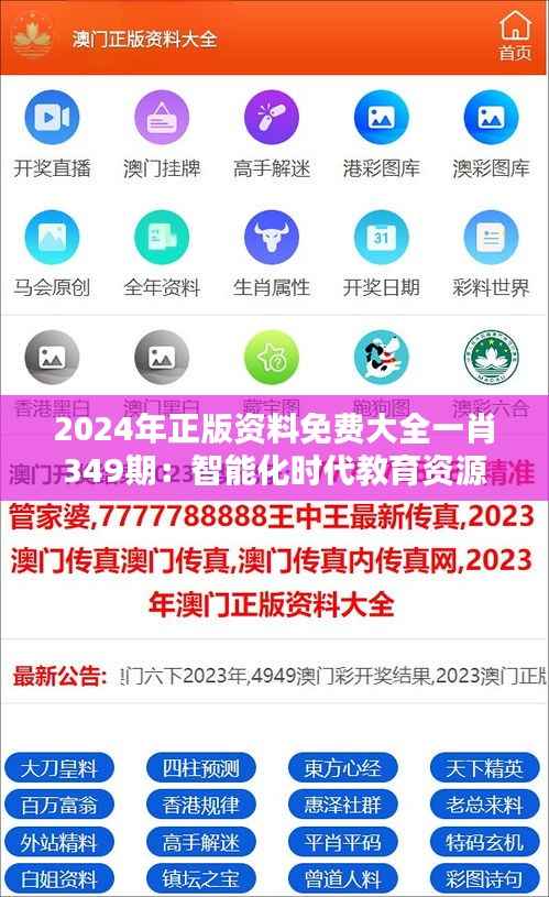 2024年正版资料免费大全一肖349期：智能化时代教育资源的价值