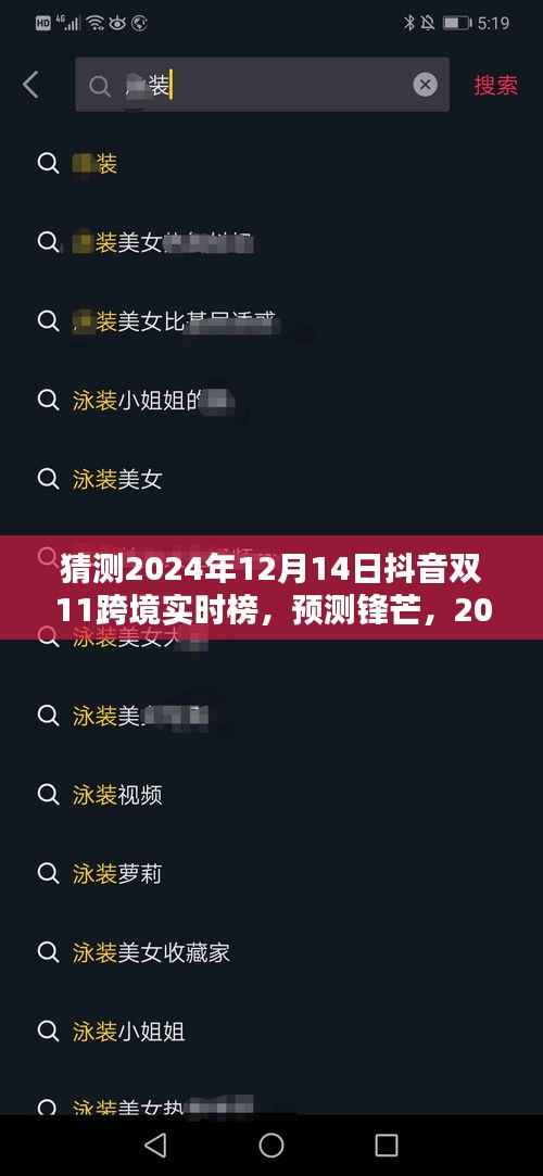 2024年双11跨境抖音实时榜单潜力分析,预测锋芒与未来趋势