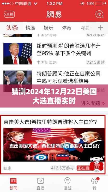 美国大选直播预告，2024年12月22日实时大选揭晓