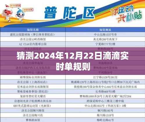 滴滴实时单规则预测,未来日期单规则解读