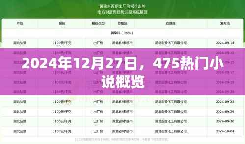 热门小说概览,2024年12月27日,一网打尽475佳作