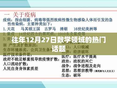 数学领域年终热议话题盘点,历年十二月二十七日焦点回顾