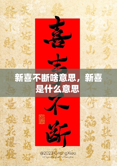 新喜不断啥意思,新喜是什么意思