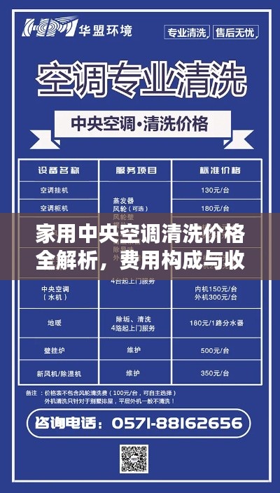 家用中央空调清洗价格全解析,费用构成与收费标准揭秘!