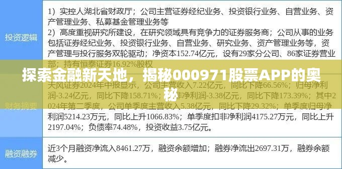 探索金融新天地,揭秘000971股票APP的奥秘