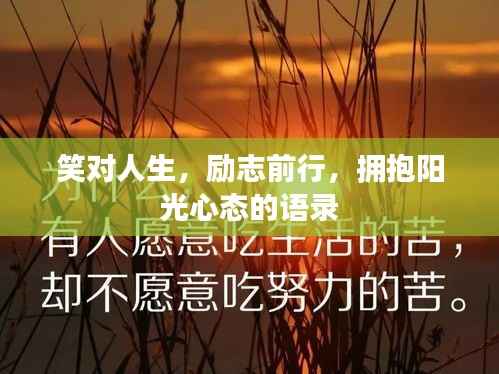 笑对人生,励志前行,拥抱阳光心态的语录