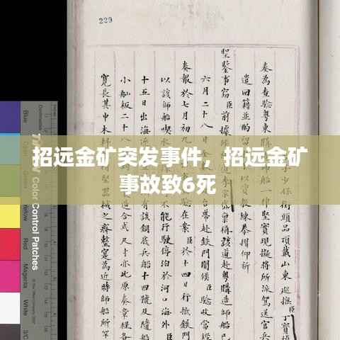 招远金矿突发事件,招远金矿事故致6死