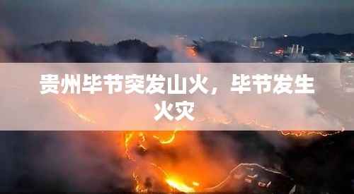 贵州毕节突发山火,毕节发生火灾