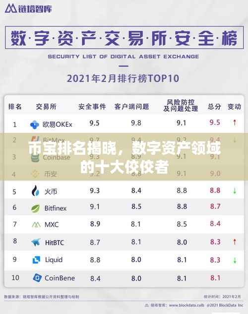 币宝排名揭晓,数字资产领域的十大佼佼者