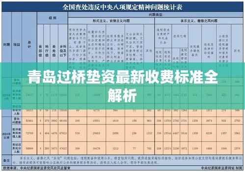 青岛过桥垫资最新收费标准全解析