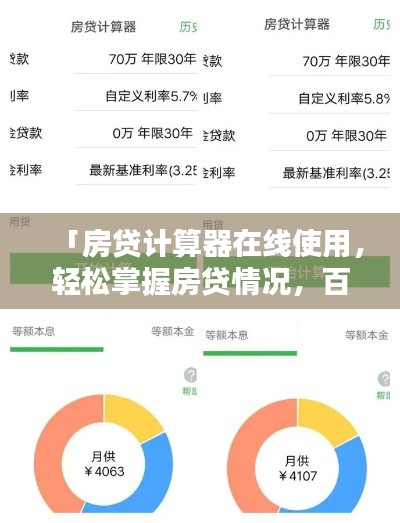 「房贷计算器在线使用,轻松掌握房贷情况,百度一搜即得!」