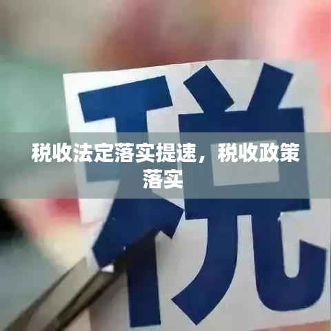 税收法定落实提速,税收政策落实