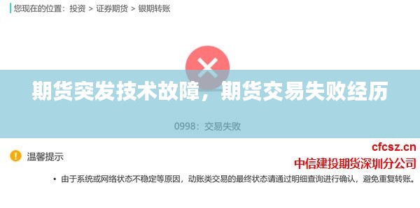 期货突发技术故障,期货交易失败经历