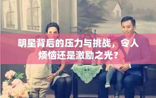 明星背后的压力与挑战,令人烦恼还是激励之光?